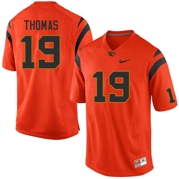 Men #19 Skyler Thomas Oregon State Beavers College Football Jerseys Sale-Orange